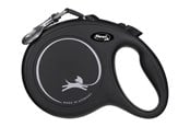 Hunde - Flexi New Classic hundeudtræksline 8 m, Sort, Maks 50kg. - FL-3020