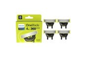 Barbermaskine - Philips Tilbehør OneBlade QP440 - replacement blade 4 pcs - QP440/50