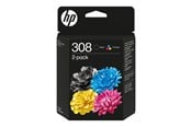 Blæk, Toner & Forbrugsstoffer - HP 308 / 6L6S6UE - 2-Pack Black and Color (Cyan Magenta Yellow) Ink - 6L6S6UE