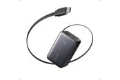 Powerbank - Anker Nano Power Bank (10K 45W Built-In Retractable USB-C Cable) - Black - 10000 mAh - A1638H11