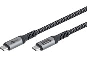 USB kabel - Pro USB-C <-> USB-C - 1.0m - 240 Watt Power Delivery - USB 4.0 / Thunderbolt 4 - Sort - PUSB4-40-AC-SBG-1M