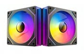 Kabinet Køler - DUTZO INF 140 PWM ARGB (2-pack) - Kabinet køler - 140mm - Sort med RGB LED lys - 28 dBA - 8501027